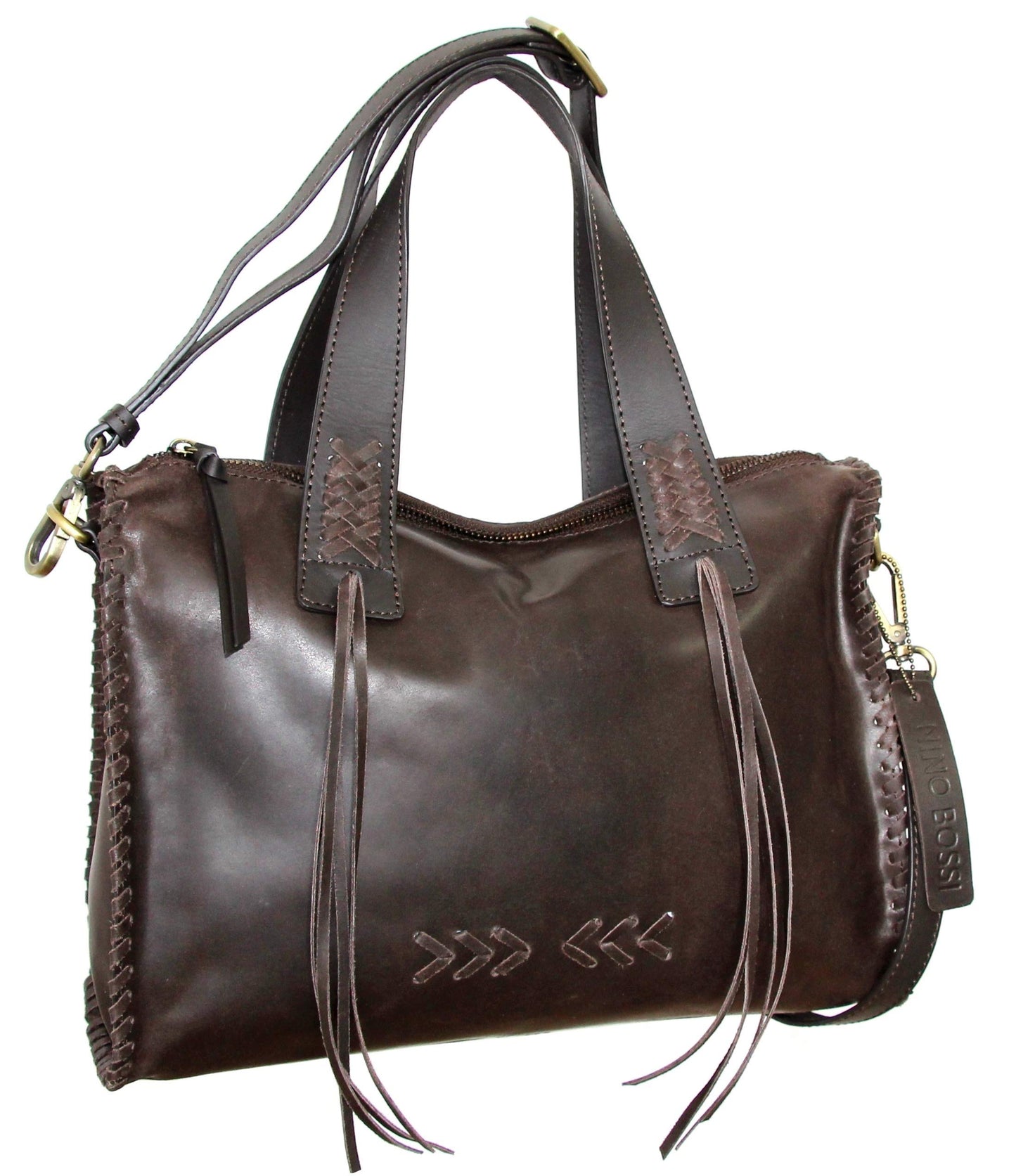 Candace Convertible Leather Satchel