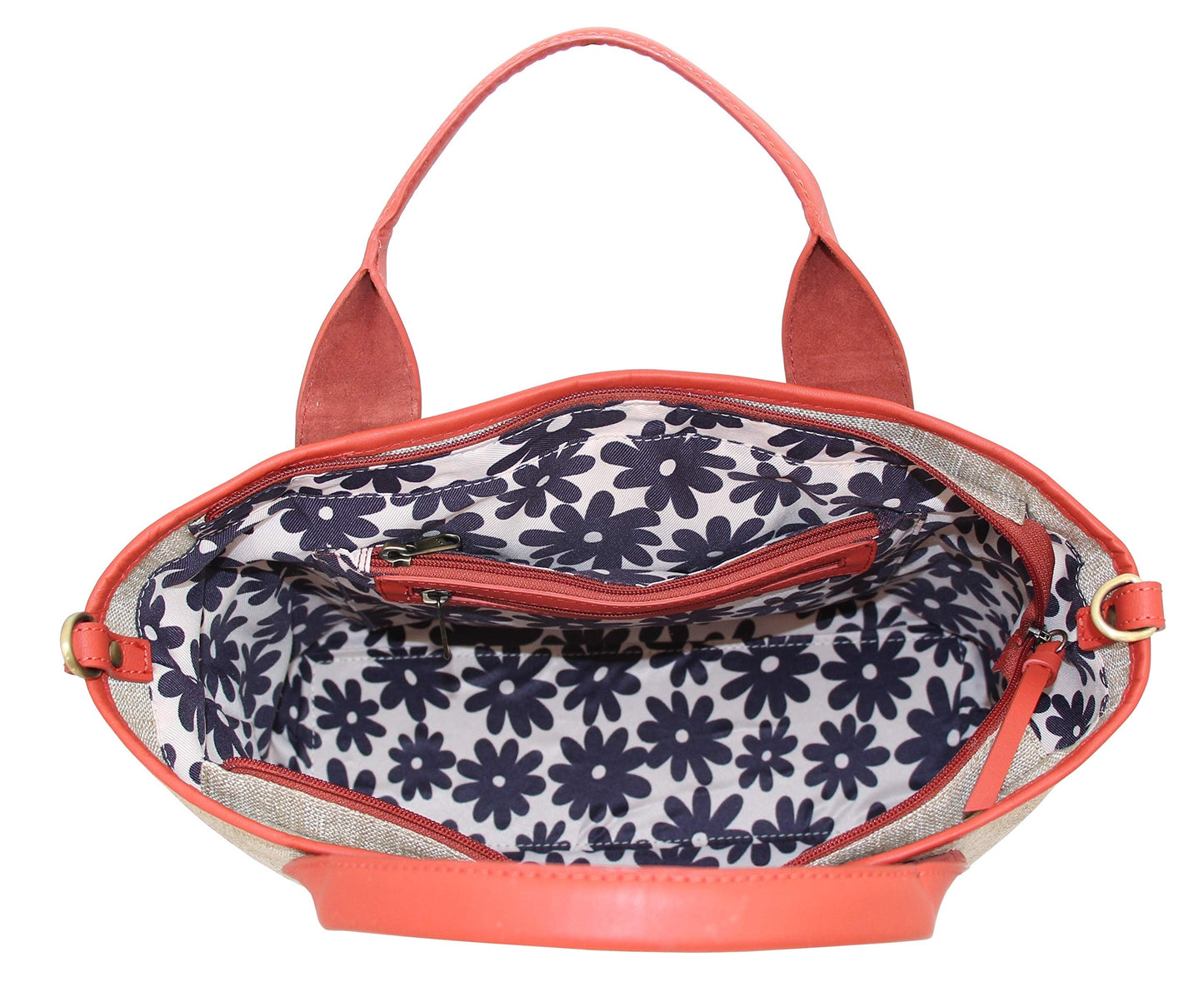 Delana Linen/Leather Tote