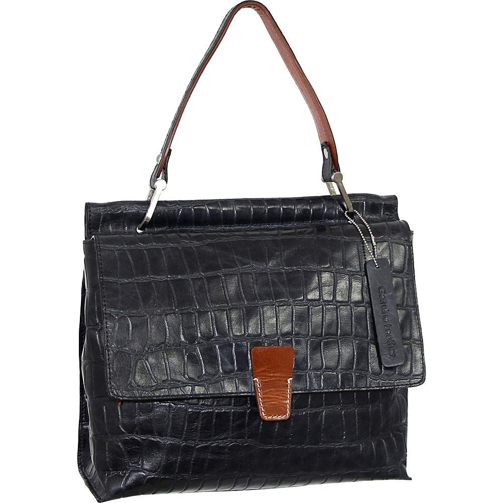 Ellie Leather Satchel (Black)