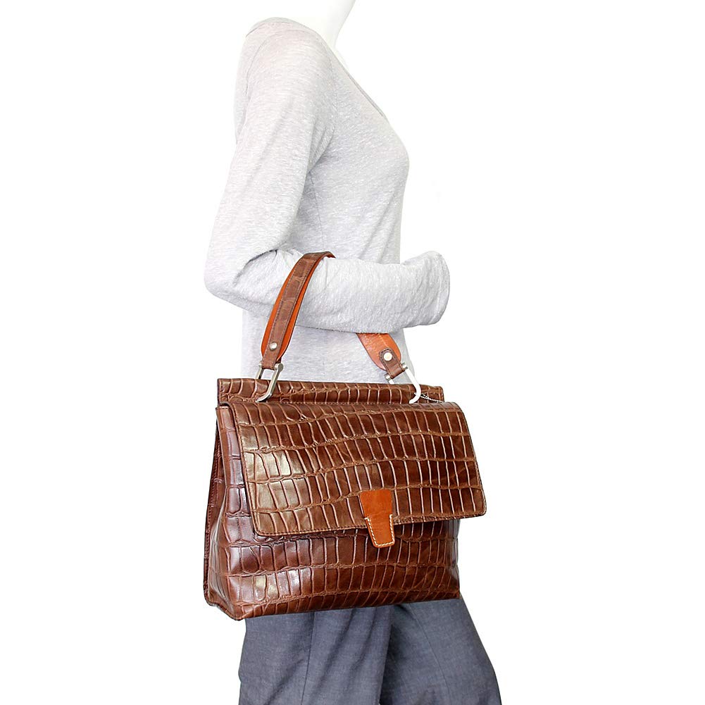 Ellie Leather Satchel (Walnut)