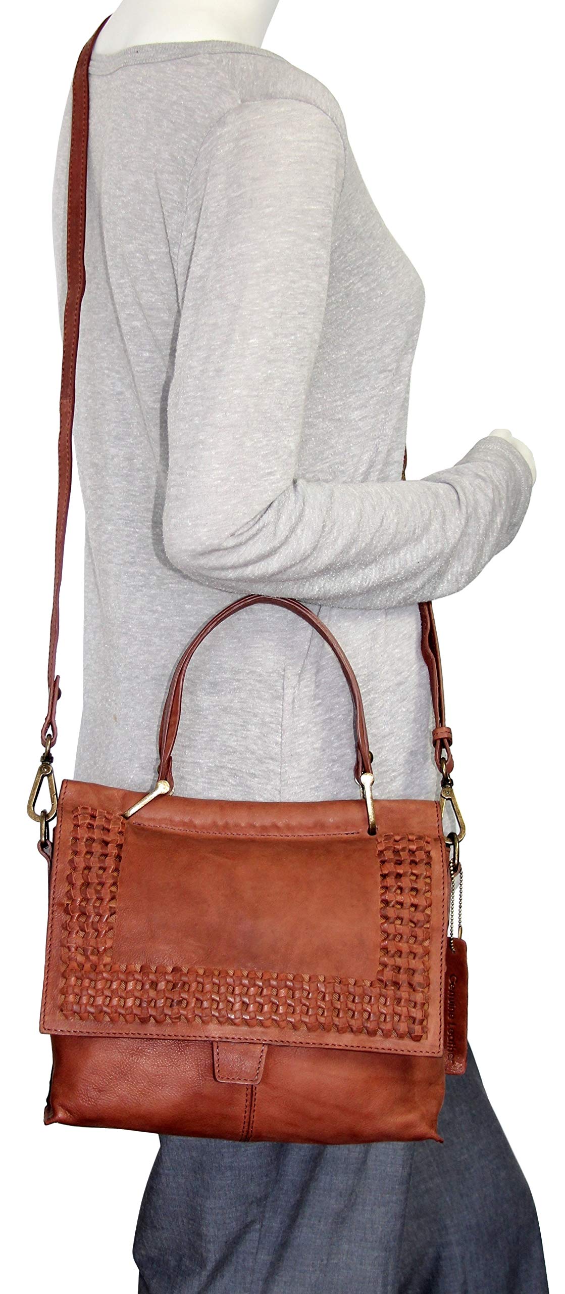 Nino Bossi Handbags Nino Bossi Alexis Leather Satchel Taupe