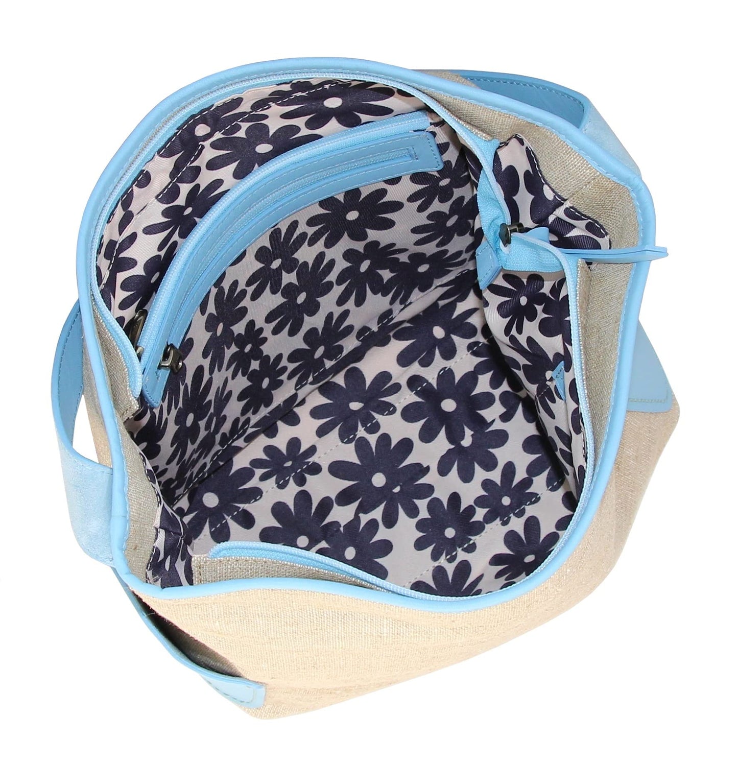 Caprice Linen/Leather Hobo