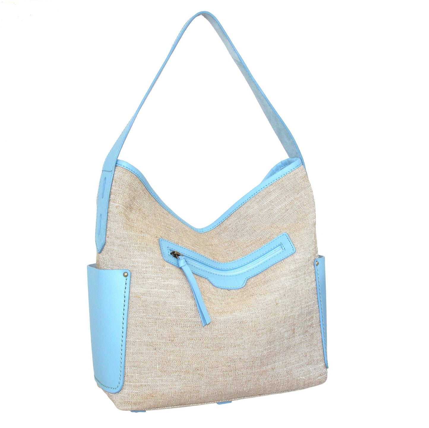 Caprice Linen/Leather Hobo