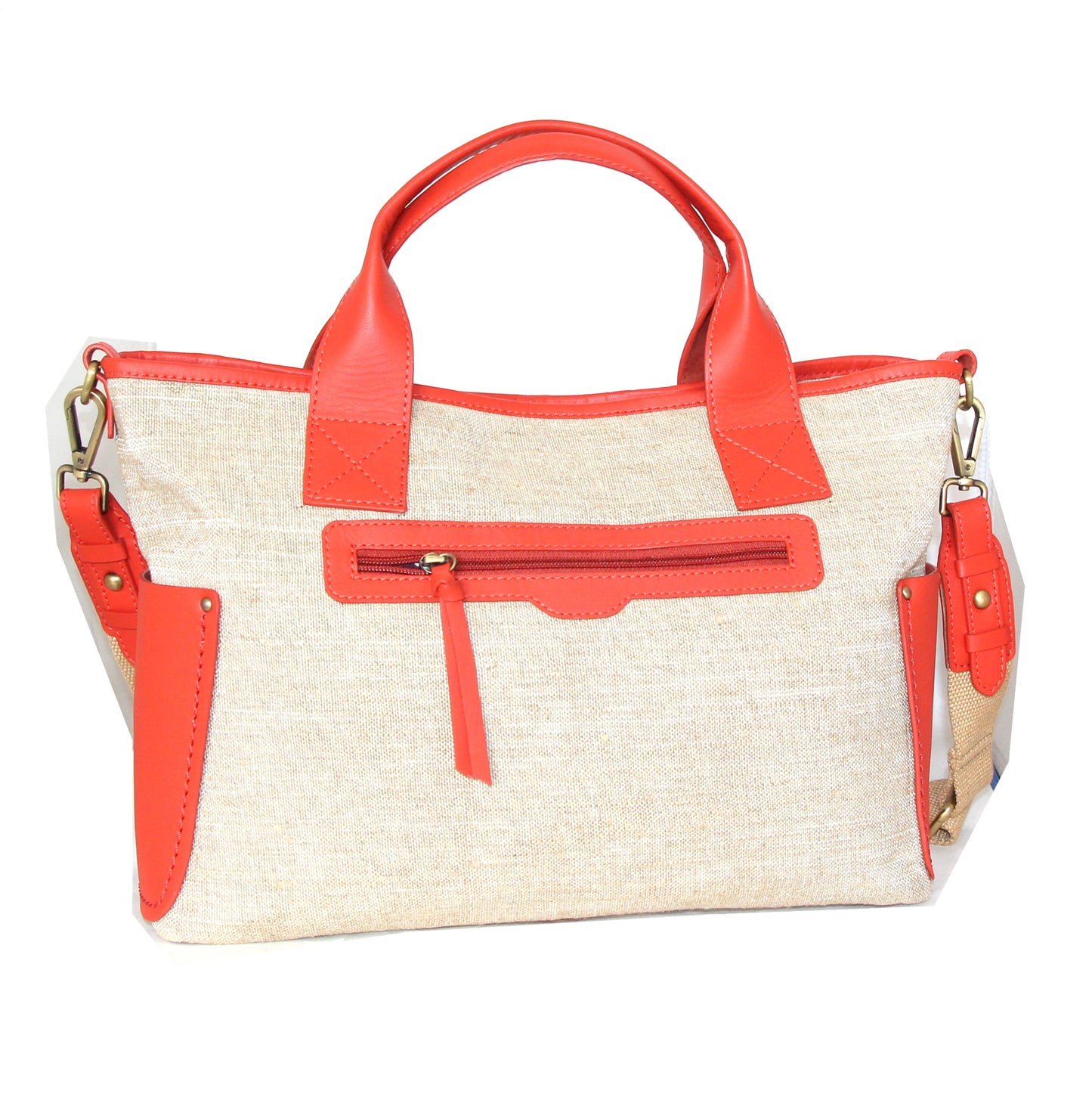 Delana Linen/Leather Tote