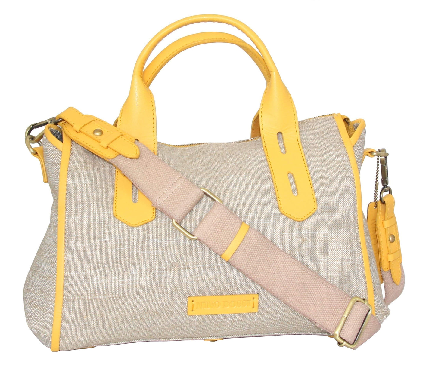 Britney Linen/Leather Satchel