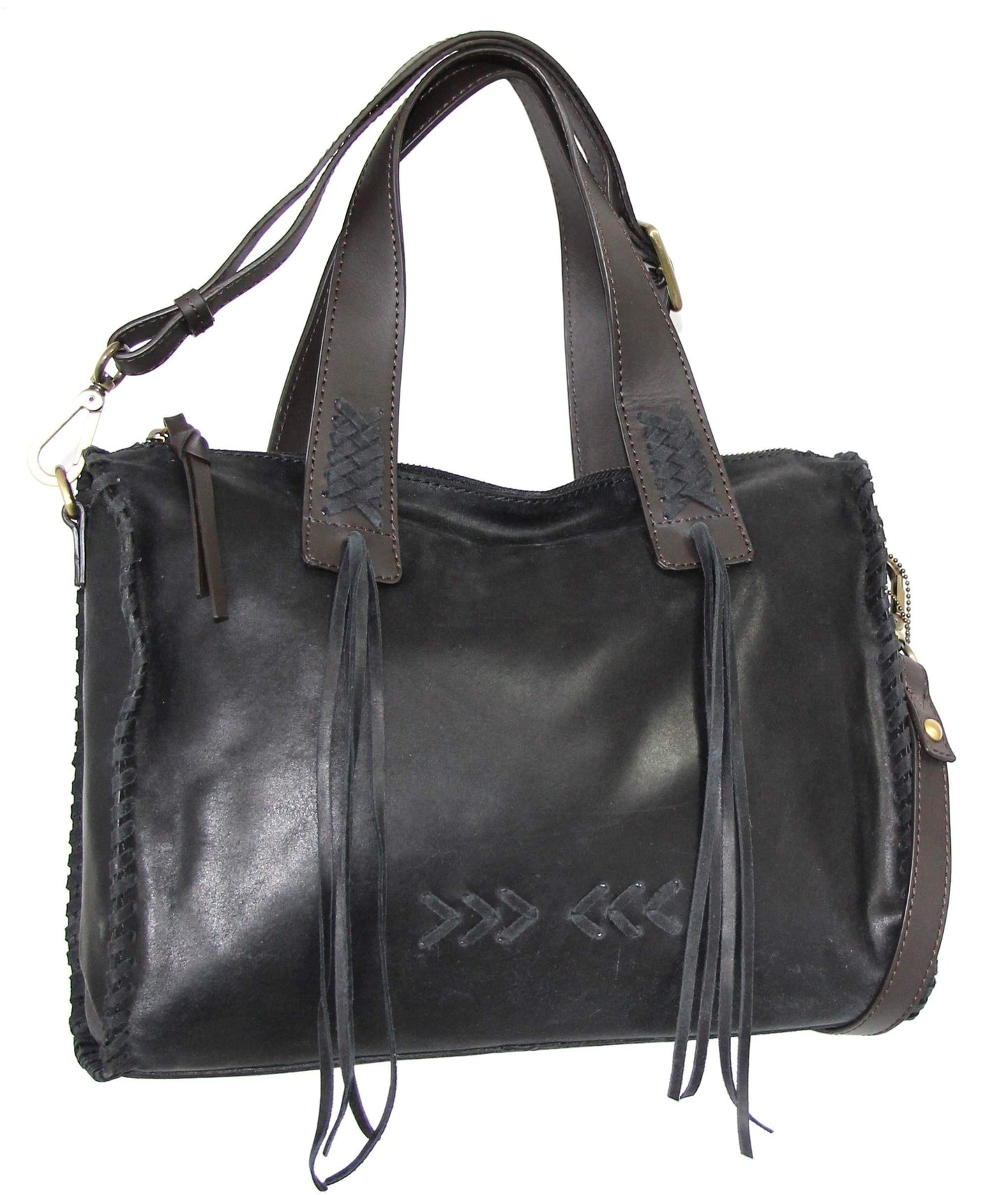 Candace Convertible Leather Satchel