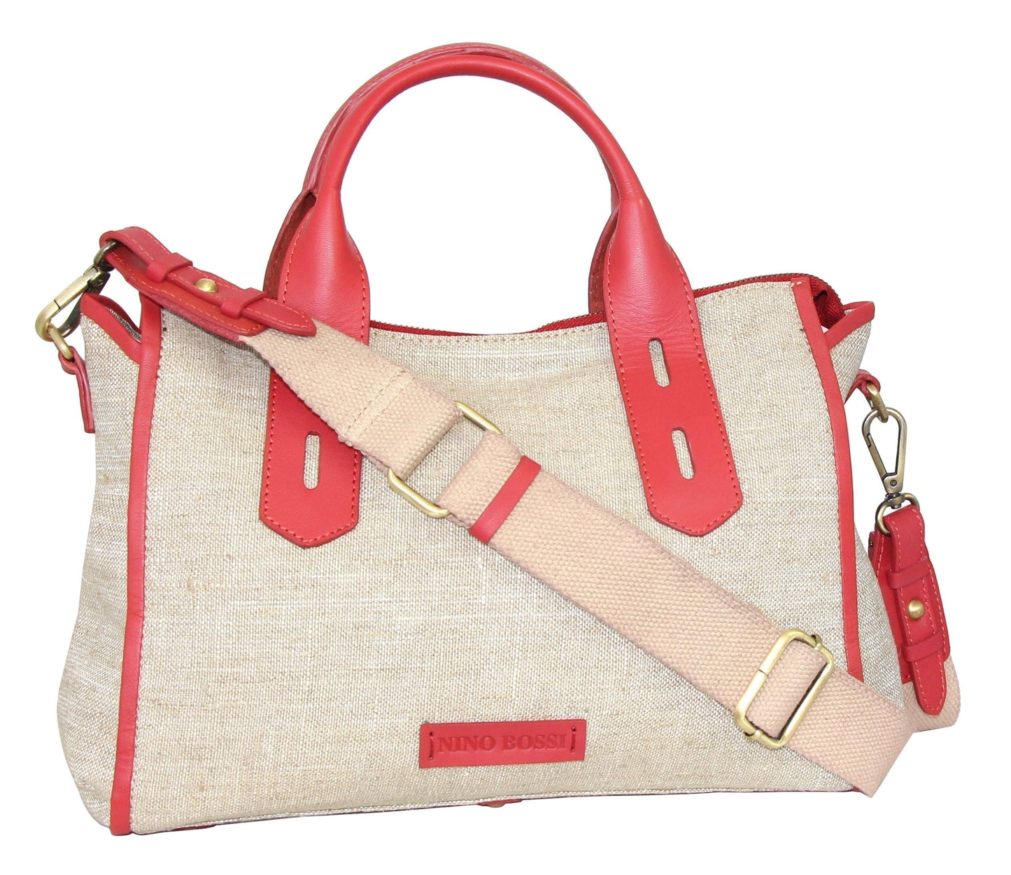 Britney Linen/Leather Satchel