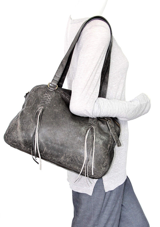 Yara Leather Bowler Bag