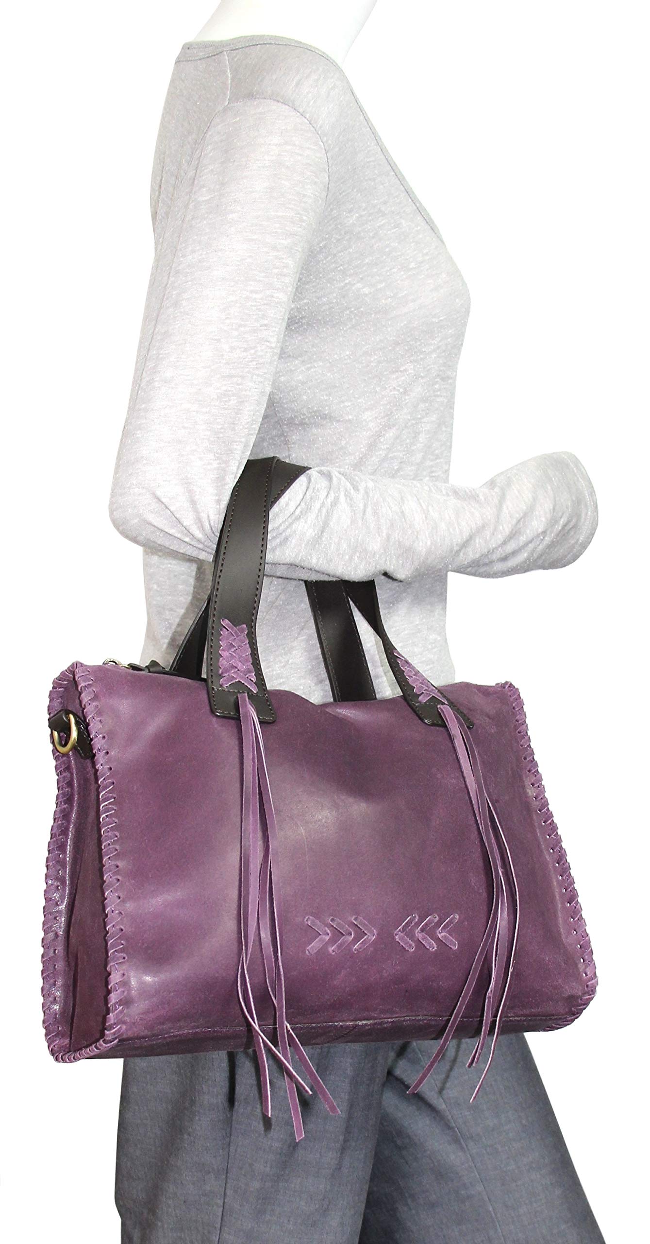 Candace Convertible Leather Satchel