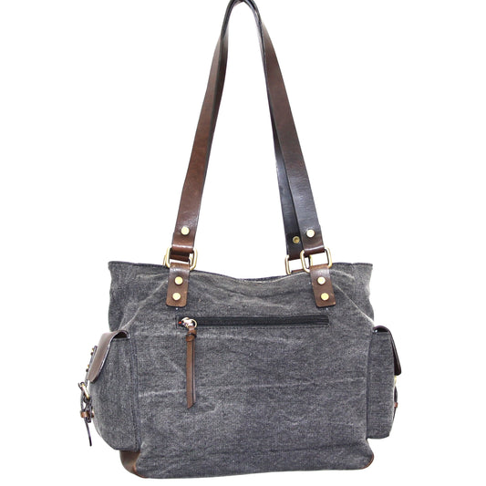 Dena Canvas/Leather Tote