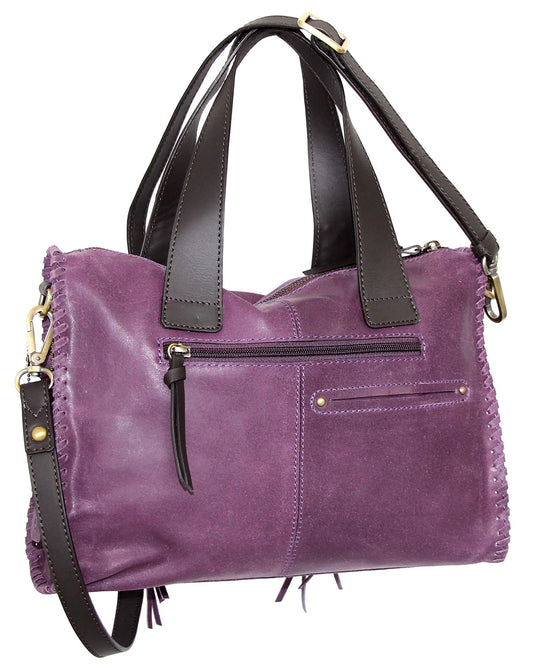 Candace Convertible Leather Satchel