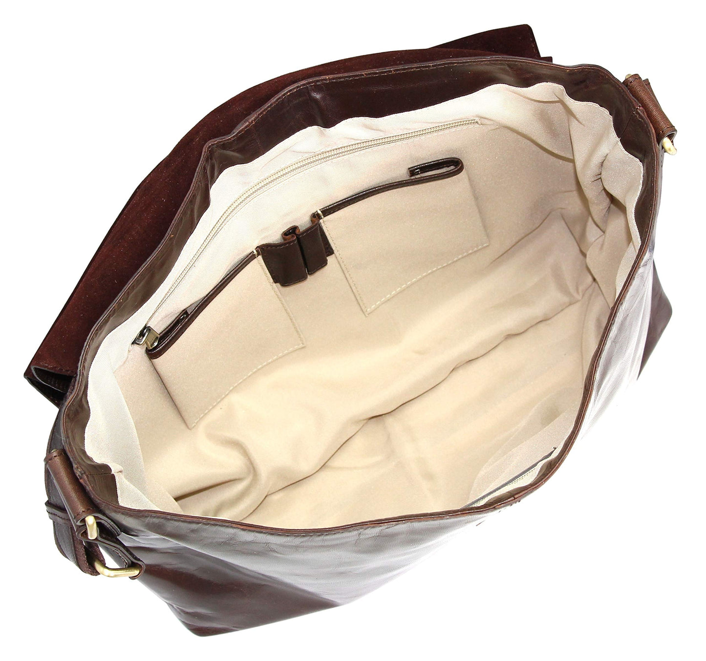 His Max Leather Messenger Bag