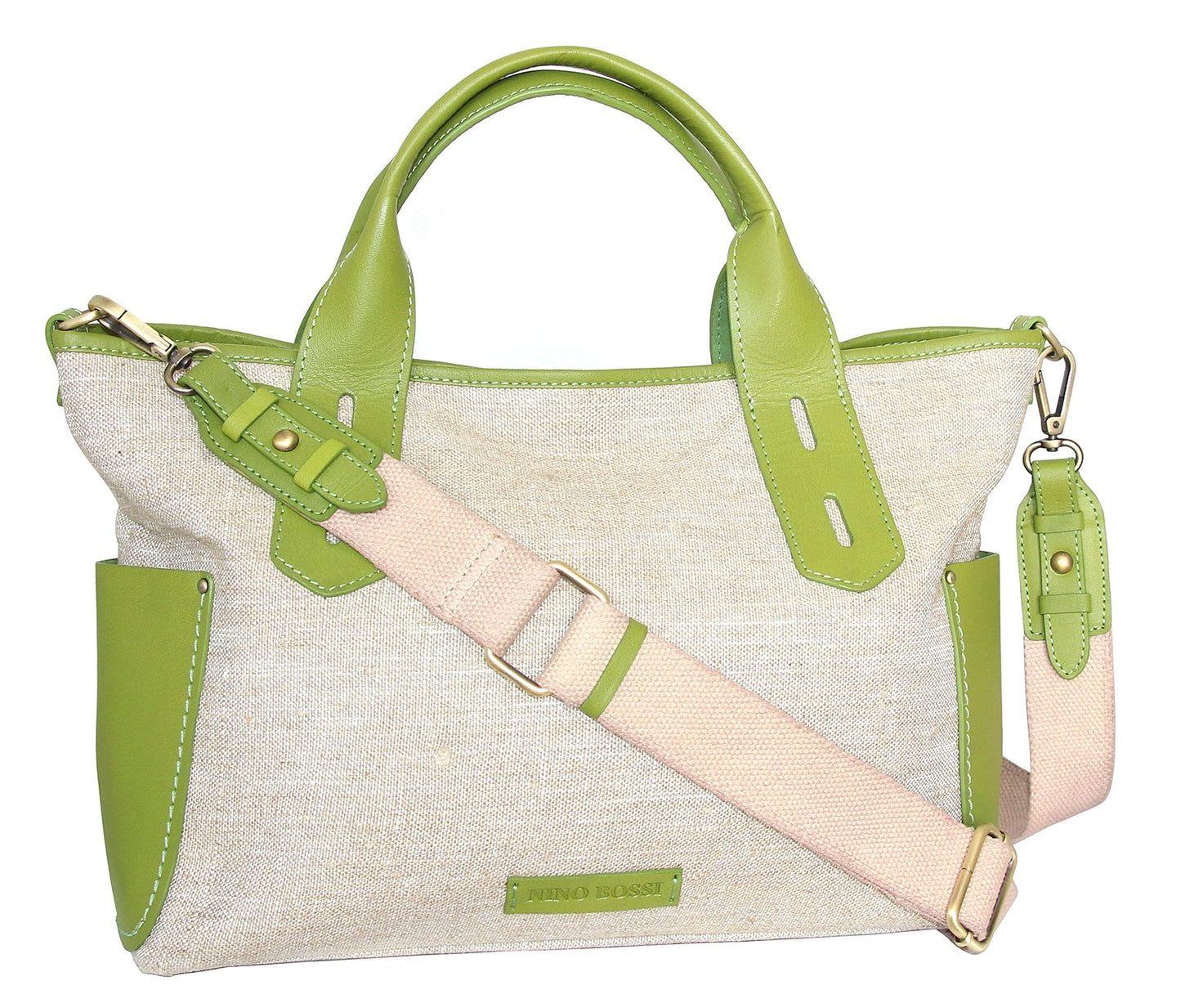 Delana Linen/Leather Tote