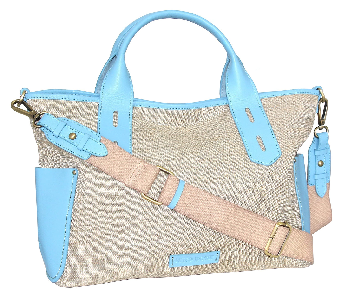 Delana Linen/Leather Tote