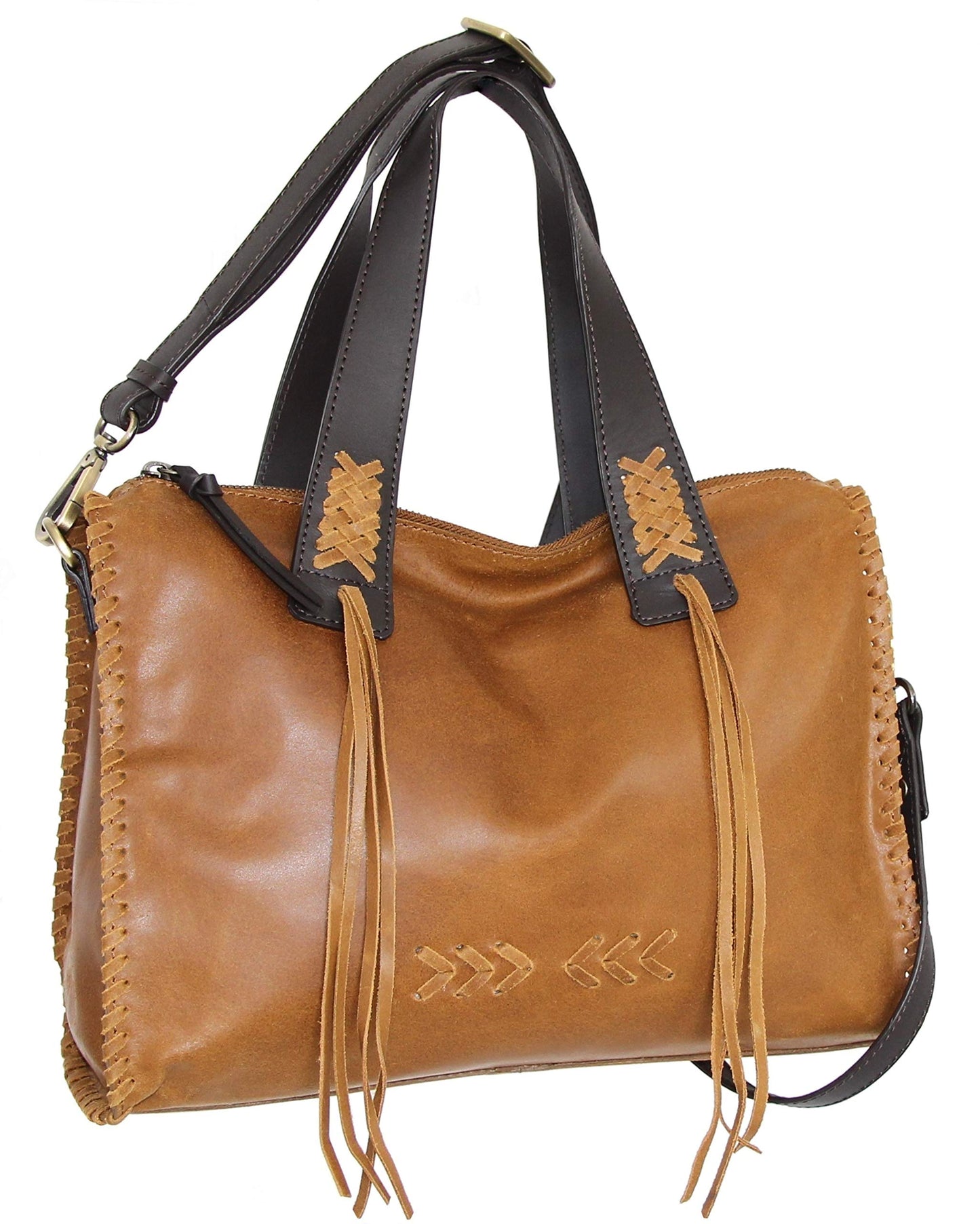 Candace Convertible Leather Satchel