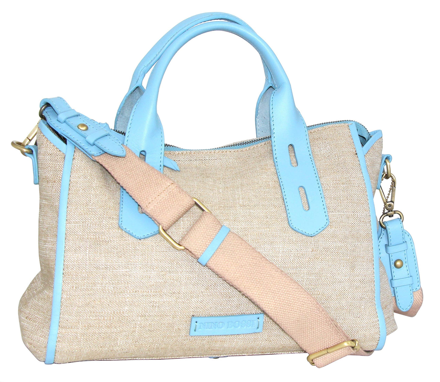 Britney Linen/Leather Satchel