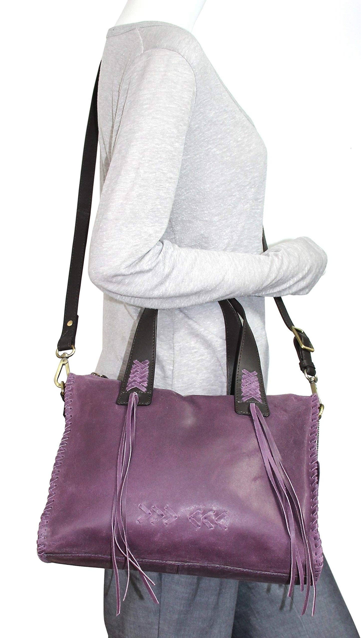 Candace Convertible Leather Satchel