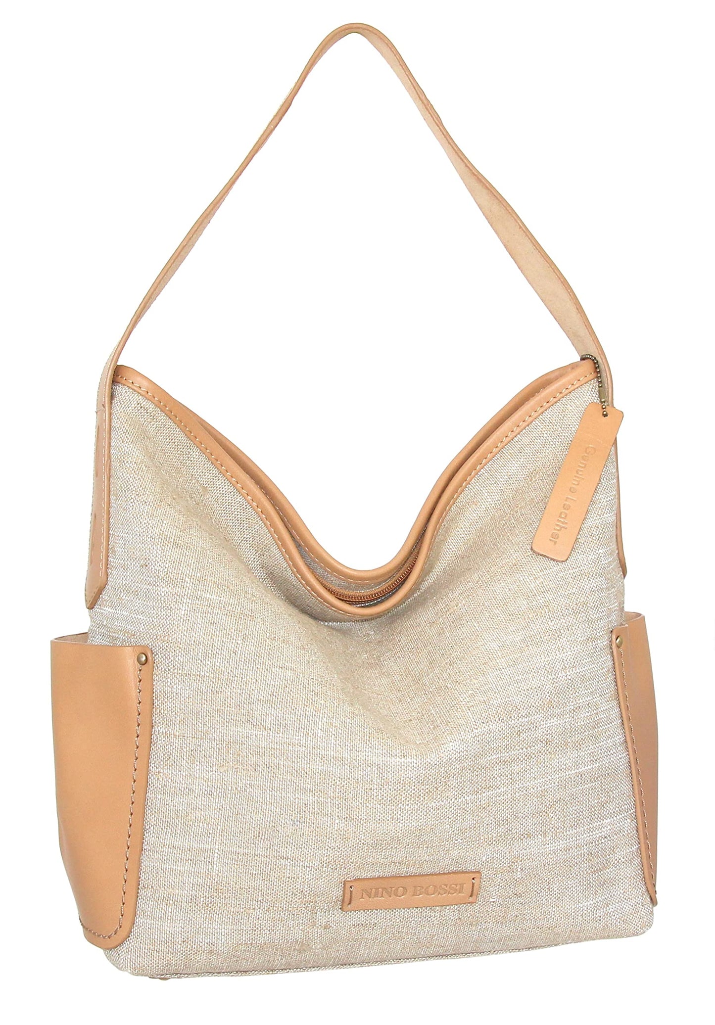 Caprice Linen/Leather Hobo