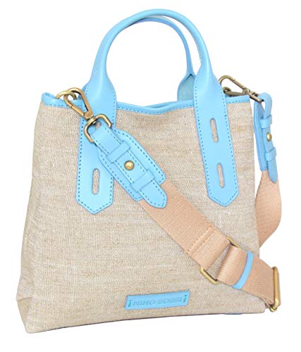 Alisha Linen/Leather Crossbody Bag