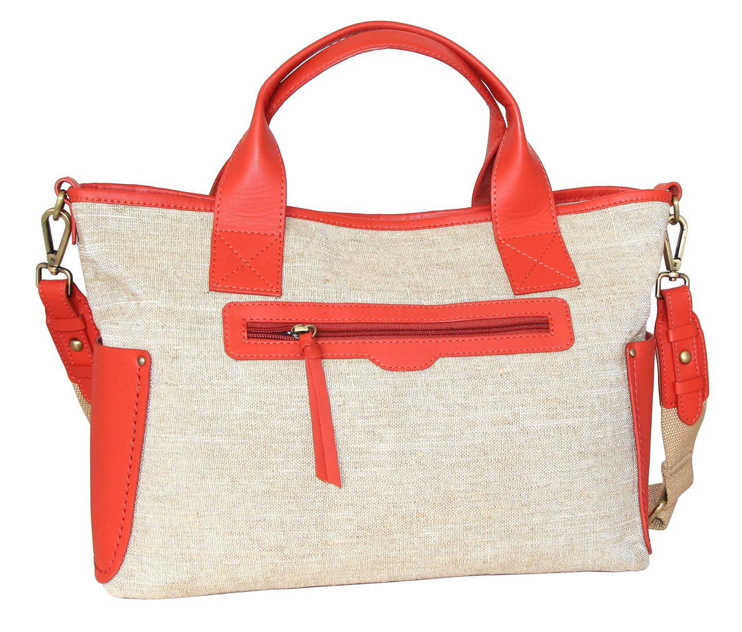 Delana Linen/Leather Tote
