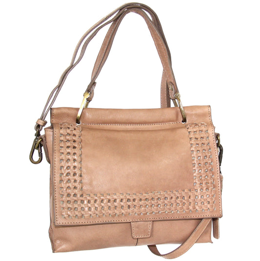 Nino Bossi Handbags Nino Bossi Alexis Leather Satchel Taupe