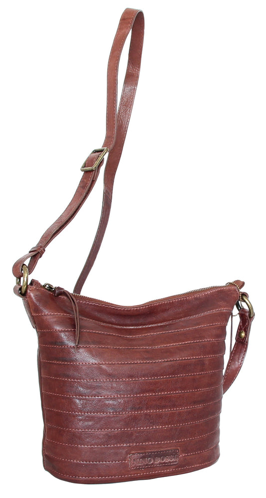 My Small Ribbed Leather Crossbody Bag