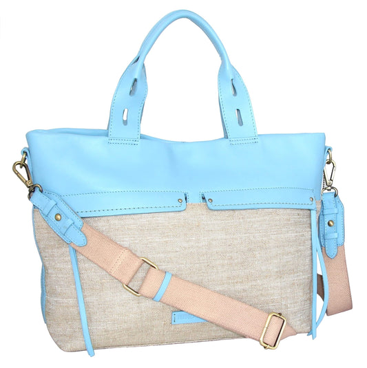 Emelia Linen/Leather Tote