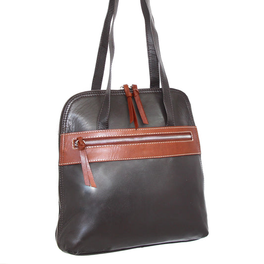 Carina Convertible Leather Tote/Backpack