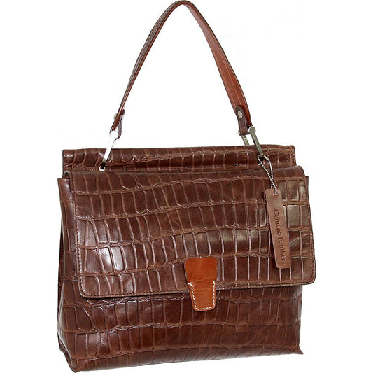 Ellie Leather Satchel (Walnut)