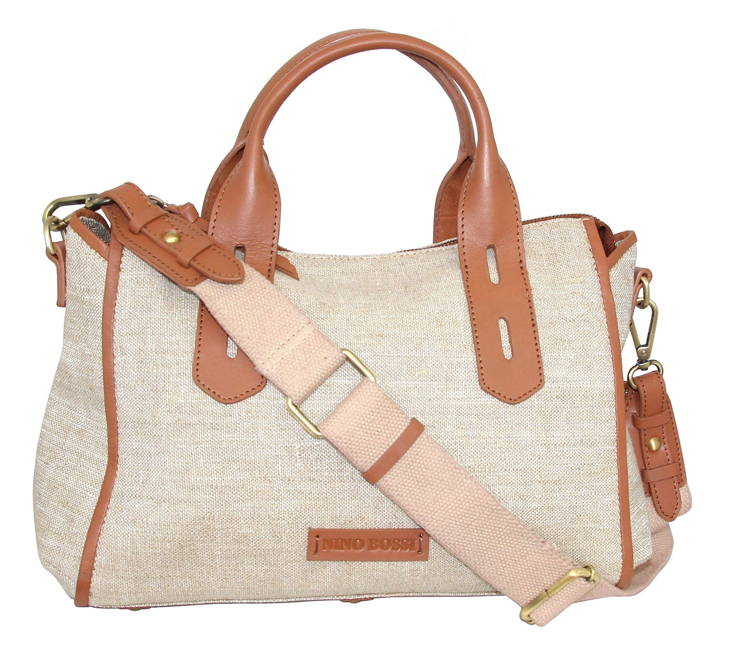 Britney Linen/Leather Satchel