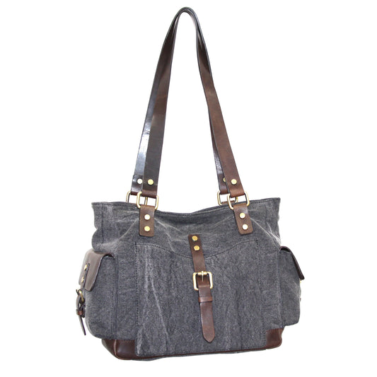 Dena Canvas/Leather Tote