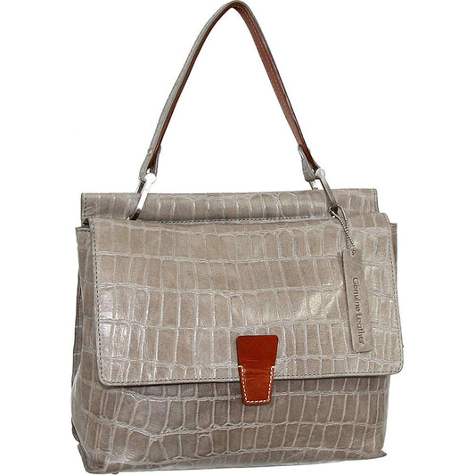 Ellie Leather Satchel (Stone)