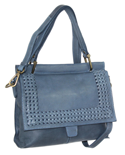 Nino Bossi Handbags Nino Bossi Alexis Leather Satchel Blue